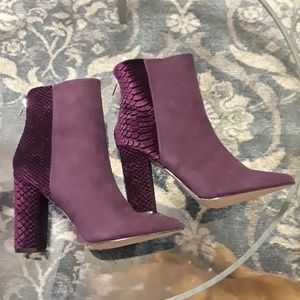 Brand New Faux Suede/Velvet Booties